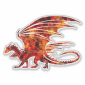 Sticker Dragon de feu (Devant)