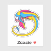 Sticker Dragon de la Pan Pride (Feuille)