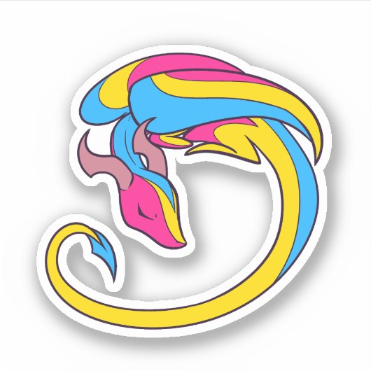Sticker Dragon de la Pan Pride (Devant)