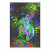 Sticker Dragon de lapin psychédélique à Neon Imaginaire (Devant)