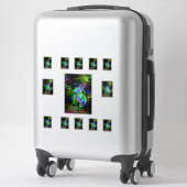 Sticker Dragon de lapin psychédélique à Neon Imaginaire (Sur valise)