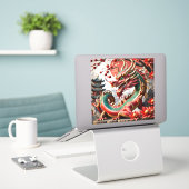 Sticker Dragon de Nouvel An Chinois 2024 VST02 (Ordinateur portable sur le bureau)