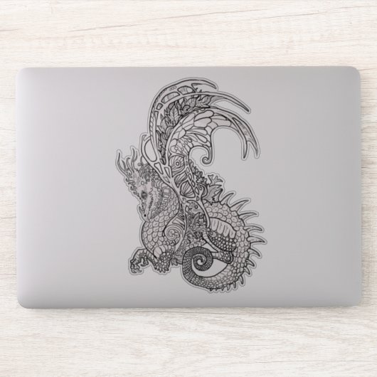 Sticker Dragon de style Art Nouveau (Ordinateur)