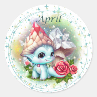 Sticker Dragon Diamond April Birthstone