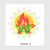 Sticker Dragon flamboyant (Feuille)