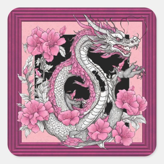 Sticker Dragon Fleur (Devant)
