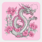 Sticker Dragon Fleur (Devant)