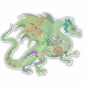 Sticker Dragon forestier enchanté (Devant)