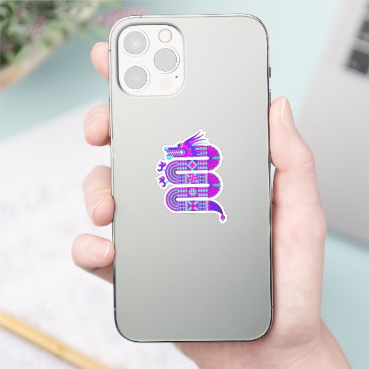 Sticker Dragon géométrique (Téléphone)
