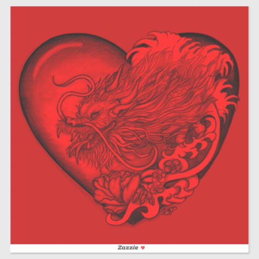 Sticker Dragon Heart (Feuille)