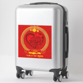 Sticker Dragon Heart, Année du Dragon (Sur valise)