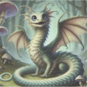 Sticker Dragon Jabberwocky Cute Imaginaire Créature Art (Devant)