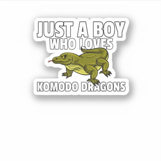 Sticker Dragon Komodo Pour Enfants Komodo Dragon (Devant)