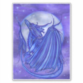 Sticker Dragon lune avec lune par Renee Lavoie (Devant)