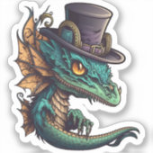 Sticker Dragon malveillant dans un chapeau supérieur (Recto)