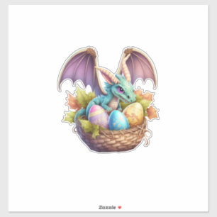 Sticker Dragon Pâques Jour Amour Collecte œufs de Pâques D