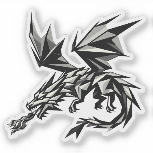 Sticker Dragón poligonal (Devant)
