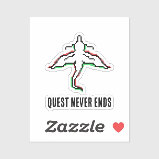 Sticker Dragon Rétro Glitch (Feuille)