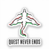 Sticker Dragon Rétro Glitch (Recto)