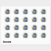 Sticker Dragon Sapphire de septembre Birthstone (Feuille)