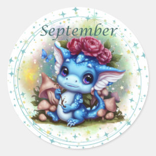 Sticker Dragon Sapphire de septembre Birthstone