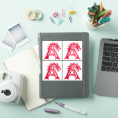 Sticker Dragon Styled Letter A, Dragon Alphabet, Monogram (Couverture iPad)