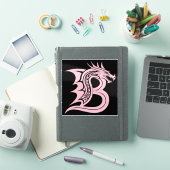 Sticker Dragon Styled Letter B, Dragon Alphabet, Monogram (Couverture iPad)