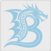 Sticker Dragon Styled Letter B, Dragon Alphabet, Monogram (Devant)
