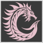 Sticker Dragon Styled Letter C, Dragon Alphabet, Monogram (Devant)