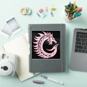 Sticker Dragon Styled Letter C, Dragon Alphabet, Monogram (Couverture iPad)