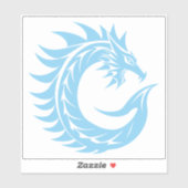 Sticker Dragon Styled Letter C, Dragon Alphabet, Monogram (Feuille)