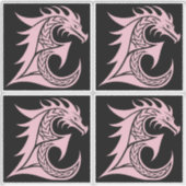 Sticker Dragon Styled Letter E, Dragon Alphabet, Monogram (Devant)