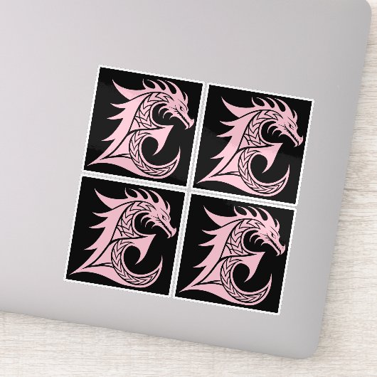 Sticker Dragon Styled Letter E, Dragon Alphabet, Monogram (Détail)