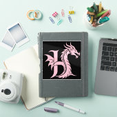 Sticker Dragon Styled Letter H, Dragon Alphabet, Monogram (Couverture iPad)