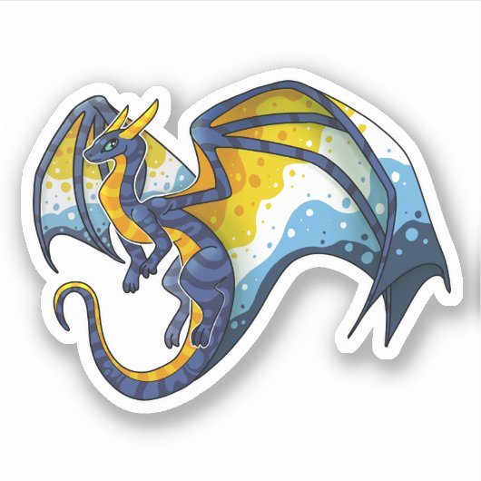 Sticker Dragon "Sunset" Aroace Pride (Devant)