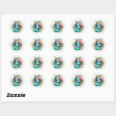 Sticker Dragon Turquoise Décembre Birthstone (Feuille)