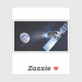 Sticker Dragon Xl Spacecraft Avec Planète Terre À Distance (Feuille)