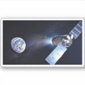 Sticker Dragon Xl Spacecraft Avec Planète Terre À Distance (Devant)