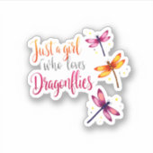 Sticker Dragonflies Animals Women Gift Idea Dragonfly (2) (Devant)