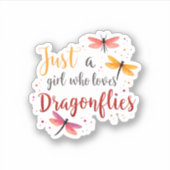 Sticker Dragonflies Animals Women Gift Idea Dragonfly (3) (Devant)