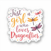 Sticker Dragonflies Animals Women Gift Idea Dragonfly (4) (Devant)