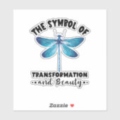 Sticker Dragonflies Transformation Beauté Nature Insect Dr (Feuille)