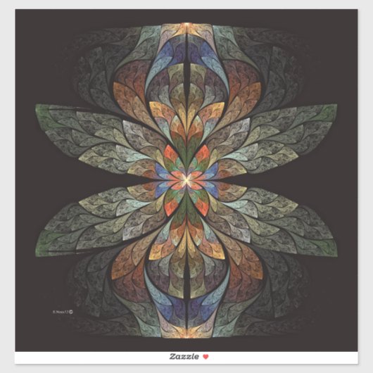 Sticker Dragonfly Abstrait (Feuille)