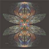 Sticker Dragonfly Abstrait (Devant)