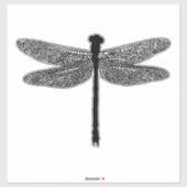 Sticker dragonfly Bug Insect nature faune Silhouette (Feuille)