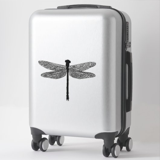 Sticker dragonfly Bug Insect nature faune Silhouette (Sur valise)