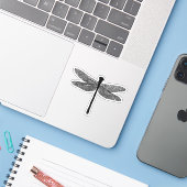 Sticker dragonfly Bug Insect nature Silhouette art (Ordinateur portable avec iPhone)