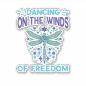 Sticker Dragonfly Dancing On The Winds Dragonfly Lovers Dr (Devant)