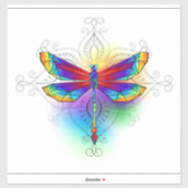 Sticker Dragonfly en arc-en-ciel (Feuille)