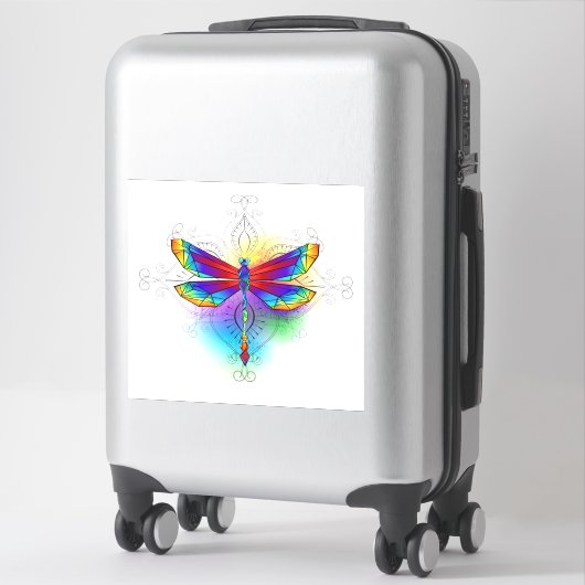 Sticker Dragonfly en arc-en-ciel (Sur valise)